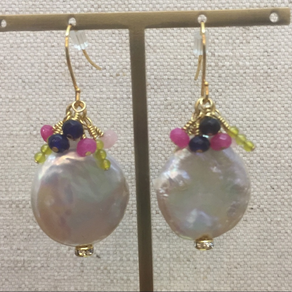 LJ's Jewel Box Coin Pearl Earrings